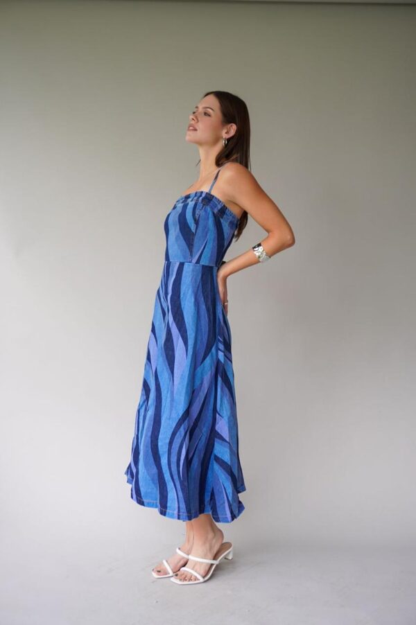 vestido mezclila multicolor - Imagen 2