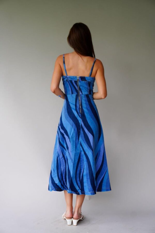 vestido mezclila multicolor - Imagen 3