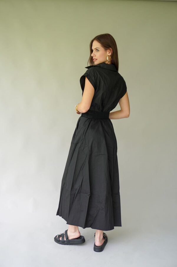 VESTIDO NEGRO CINTURON - Imagen 2