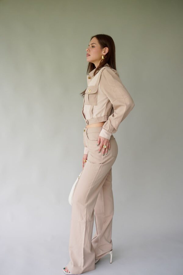 SET CHAMARRA DUO BEIGE - Imagen 2
