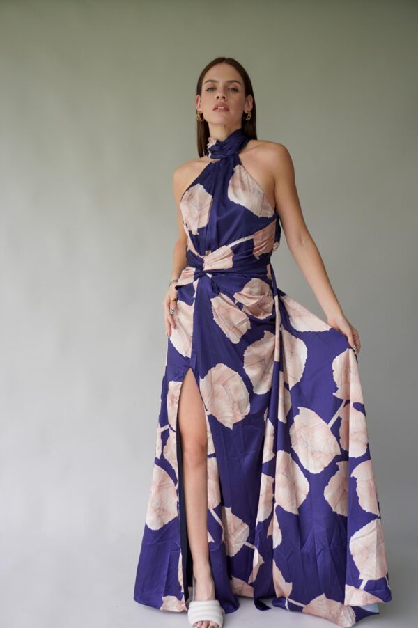 VESTIDO HOJAS DORADAS