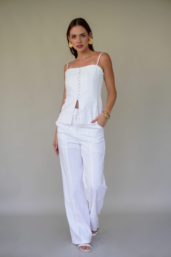Set blanco botones forrados