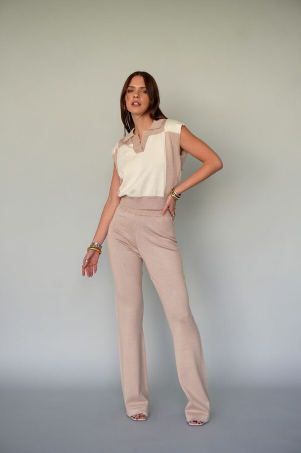 SET BEIGE CUADROS - Imagen 2