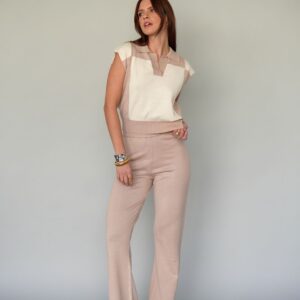 SET BEIGE CUADROS