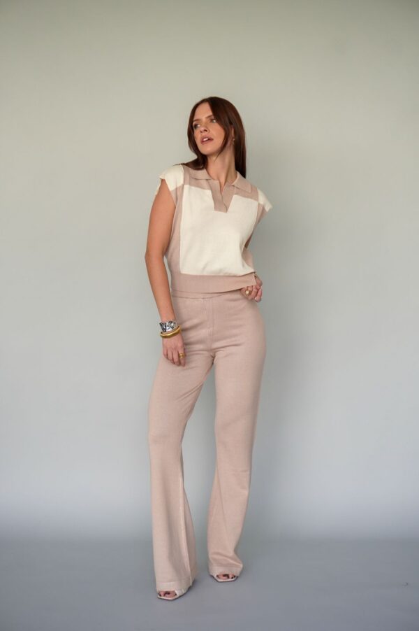 SET BEIGE CUADROS