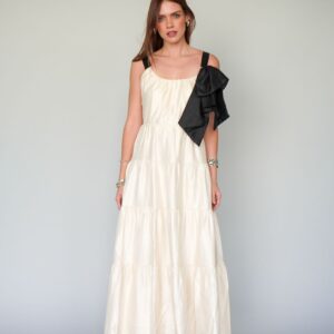 VESTIDO SATIN MOÑO
