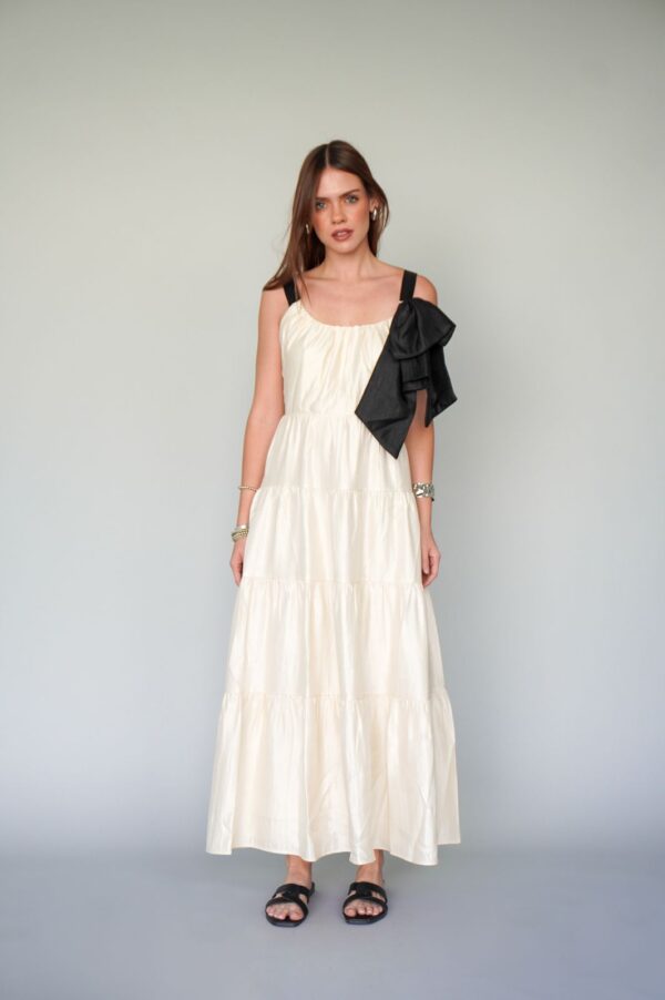 VESTIDO SATIN MOÑO
