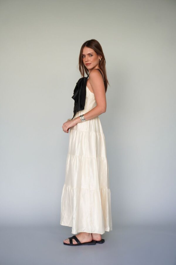 VESTIDO SATIN MOÑO - Imagen 4