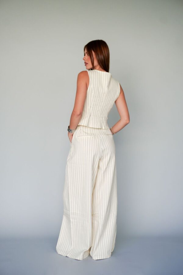 SET RALLADO BEIG PANTALON FLOW - Imagen 2